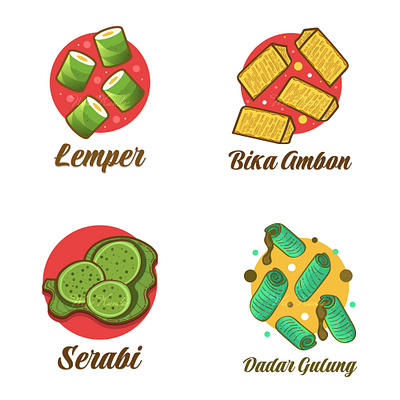 Indonesian Food Illustration Vol 1 asia asian cuisine delicious doodle food handdrawn illustration indonesia indonesian tasty traditional vector