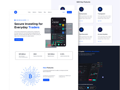 Landing Page adobe xd bitcoin branding crypto design figma graphic design illustration landing page logo ui ux