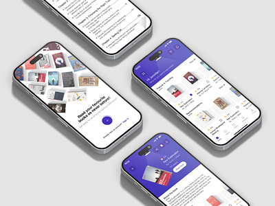 Digital books library concept app design mobileapp ui ux