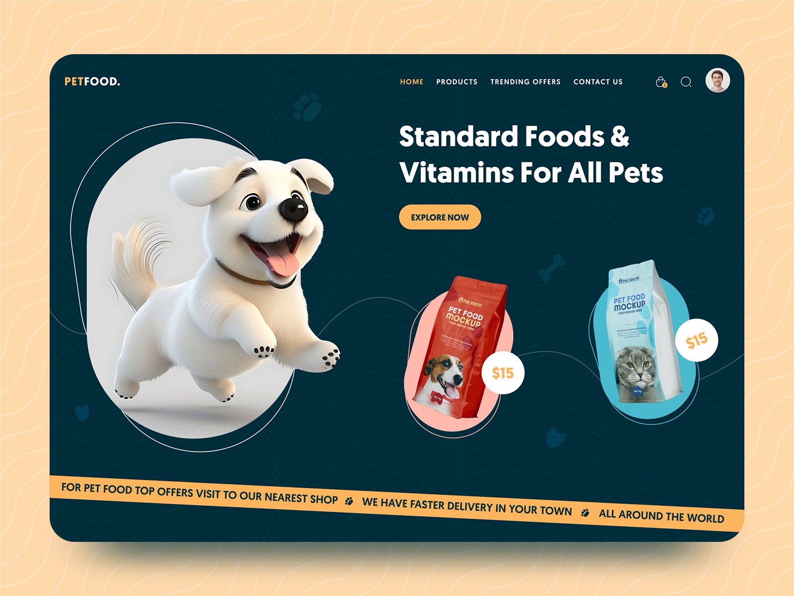 Pet Food Ads designs themes templates and downloadable graphic