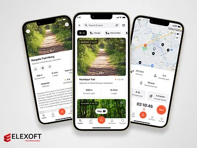 Hiking App Ui Design 3d adventure animation appstore branding graphic design hiking ios ios design logo motion graphics playstore ui user experience design user interface design