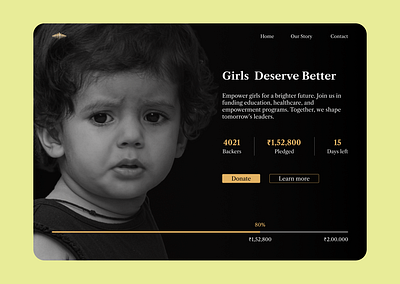 Crowdfunding #Day32 crowdfunding dailyui day32 save our girls ui design ux