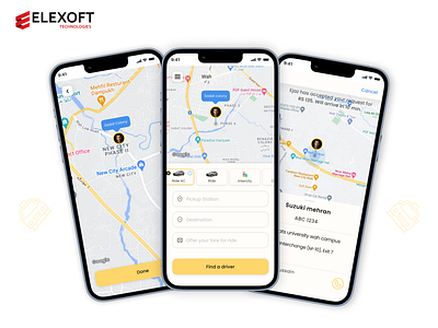Taxi Booking App ui design 3d animation branding graphic design logo motion graphics taxi taxi booking ui uiux user experience user experience design user interface user interface design