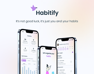 Habit Tracking App Design app design habit habit tracker illustration light theme mobile app mobile app design product design ui ui ux ux