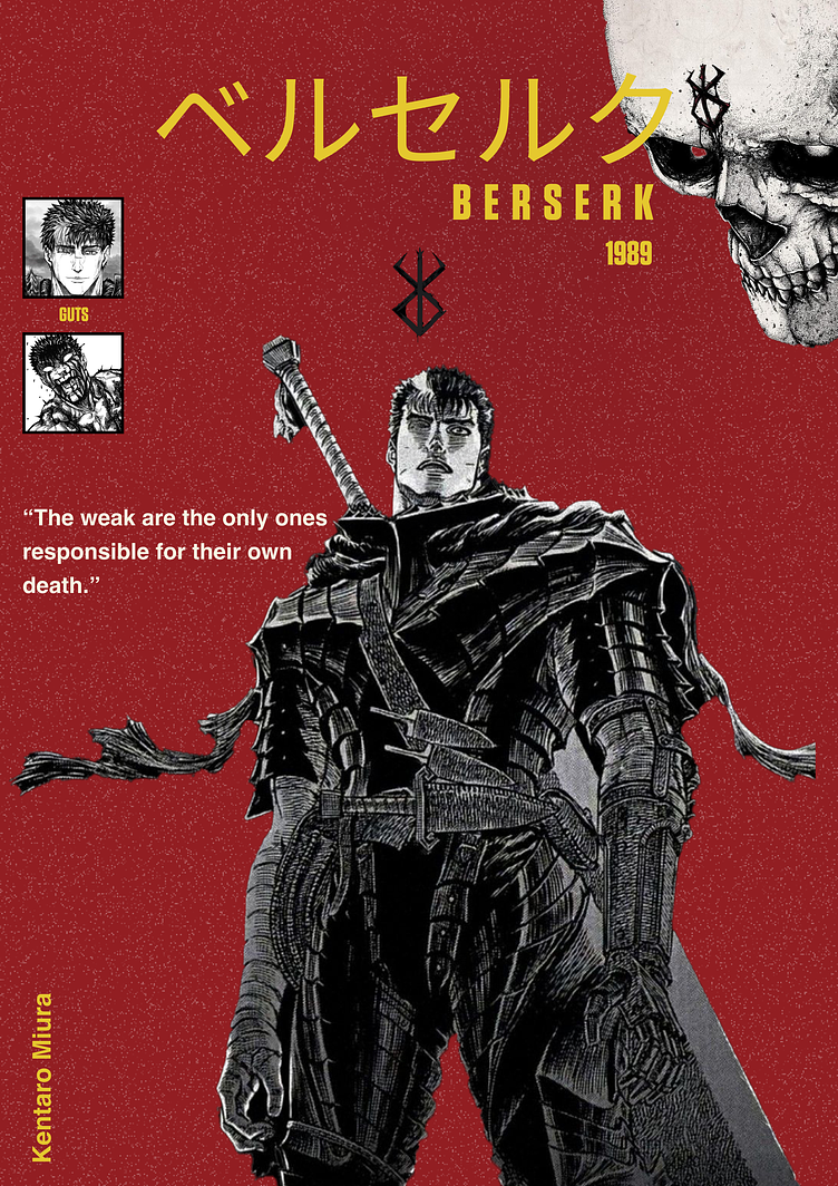 BERSERK Poster - A Mangaka's Masterpiece by Divyansh Chandel on