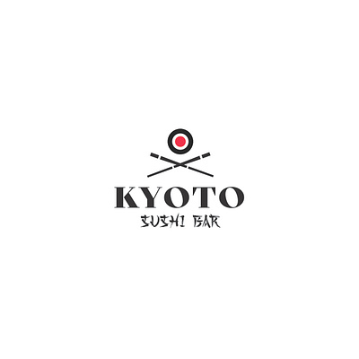 KYOTO sushi bar logo adobe branding design graphic design illustrator logo vector