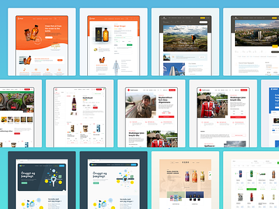 Recent work designs frontpage landing page overview products sample ui