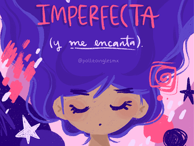 Perfectly Imperfect (8th March) abstract branding children illustration colorful crayon texture digital illustration doodle girly handlettering illustration latino neon procreate purple spanish wallpaper womens day