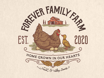 Family Farm T-shirt design chiken duck family farm hand drawing hand lettering hen illustration logo retro tshirt design vintage