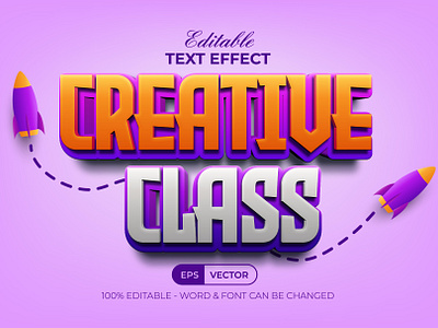 3D Text Effect Modern Style 3d colorful design editable effect font lettering modern style text type typeface typography vector