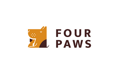 Four Paws Logo animal logo branding creative design free logo graphic design icon design identity logo logo design logo for sale logo mark logo trends logodesign logomark logotipe mark minimalism minimalistic logo symbol