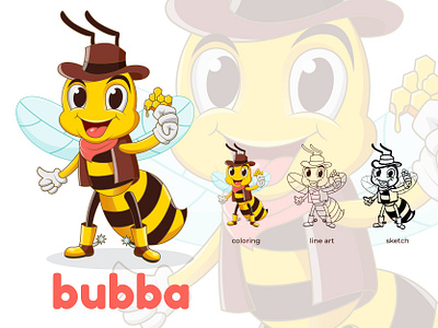 "bubba "Mascot Logo animation artwork branding design graphic design illustration logo mascot motion graphics vector