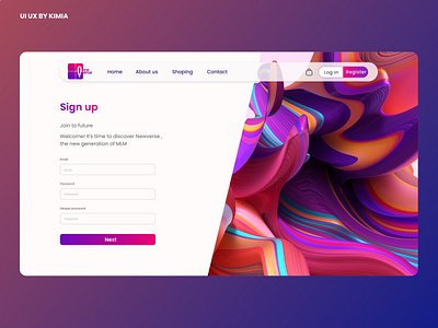 Sign Up Ui Design design graphic design landing log in logo product project sign up ui ux