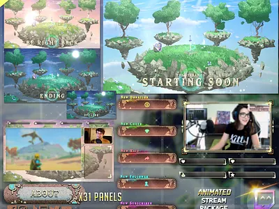 Zelda Inspired Twitch Animated Overlays Pack animated twitch overlay cute twitch panels graphic design motion graphics stream graphics twitch twitch alerts twitch banner twitch border twitch overlay twitch screens twitch transition twitchgraphics twitchpanels zelda zelda breath of the wild zelda tears of the kingdom