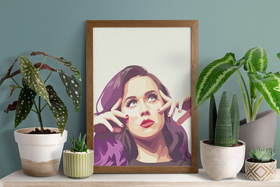 Katy Perry vector portrait adobe design digital art graphic design illustration illustrator poster vector wall poster