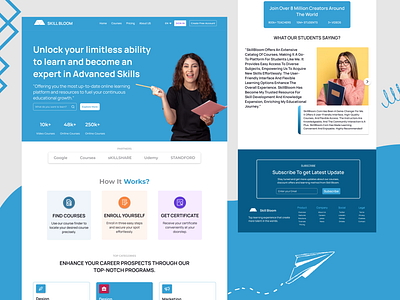 LMS By humaira_pirwani bluetheme courses landingpage lms ui ux webapp