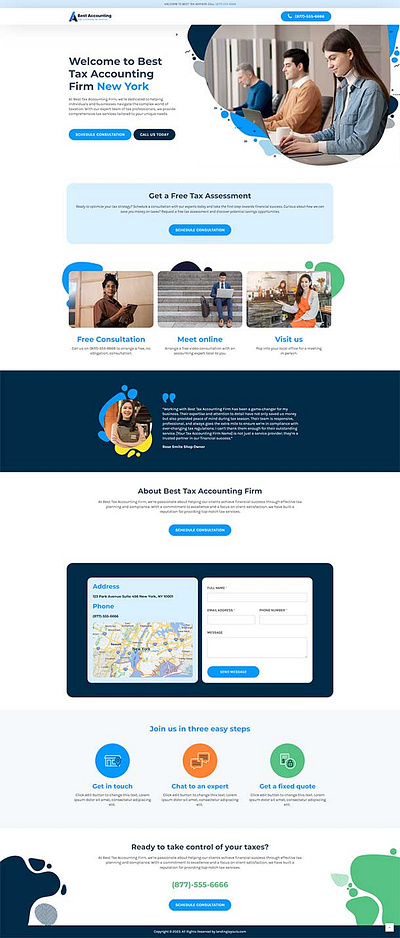 High Converting Tax Solutions Lead Generation Landing Page