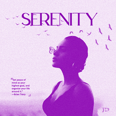 Serenity branding graphic design poster social media post design