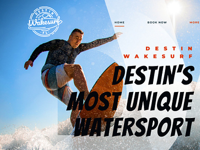 Destin Wakesurf adventure boat design destin figma photoshop site sport wakesurf water watersport web