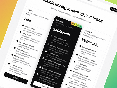 Pricing Page landing page price table pricing pricing page pricing page template pricing plan pricing table saas saas template web design