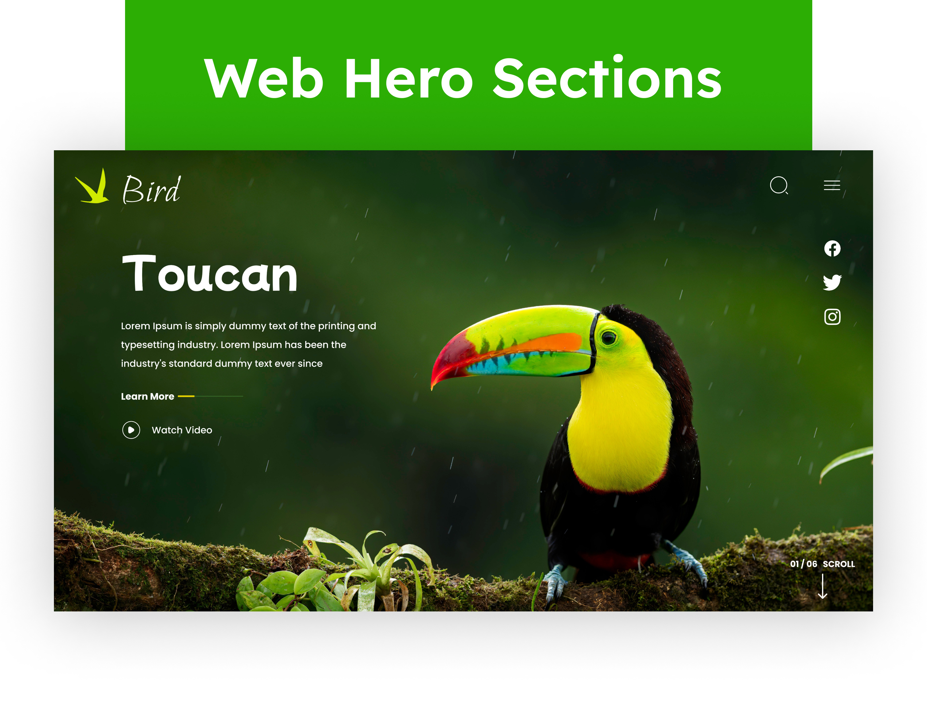 Web Hero Section application branding design graphic design landing page logo mobile app web hero section