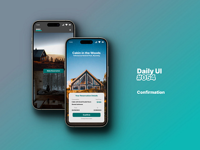 Cabin Reservation 054 confirmation dailyui
