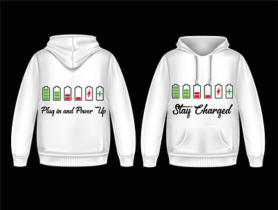 Stay Charged | Hoody White | AYSAM TOHME 3d animation branding design graphic design logo ui