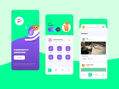Pet Care App Concept Design animation graphic design motion graphics pet ui ux