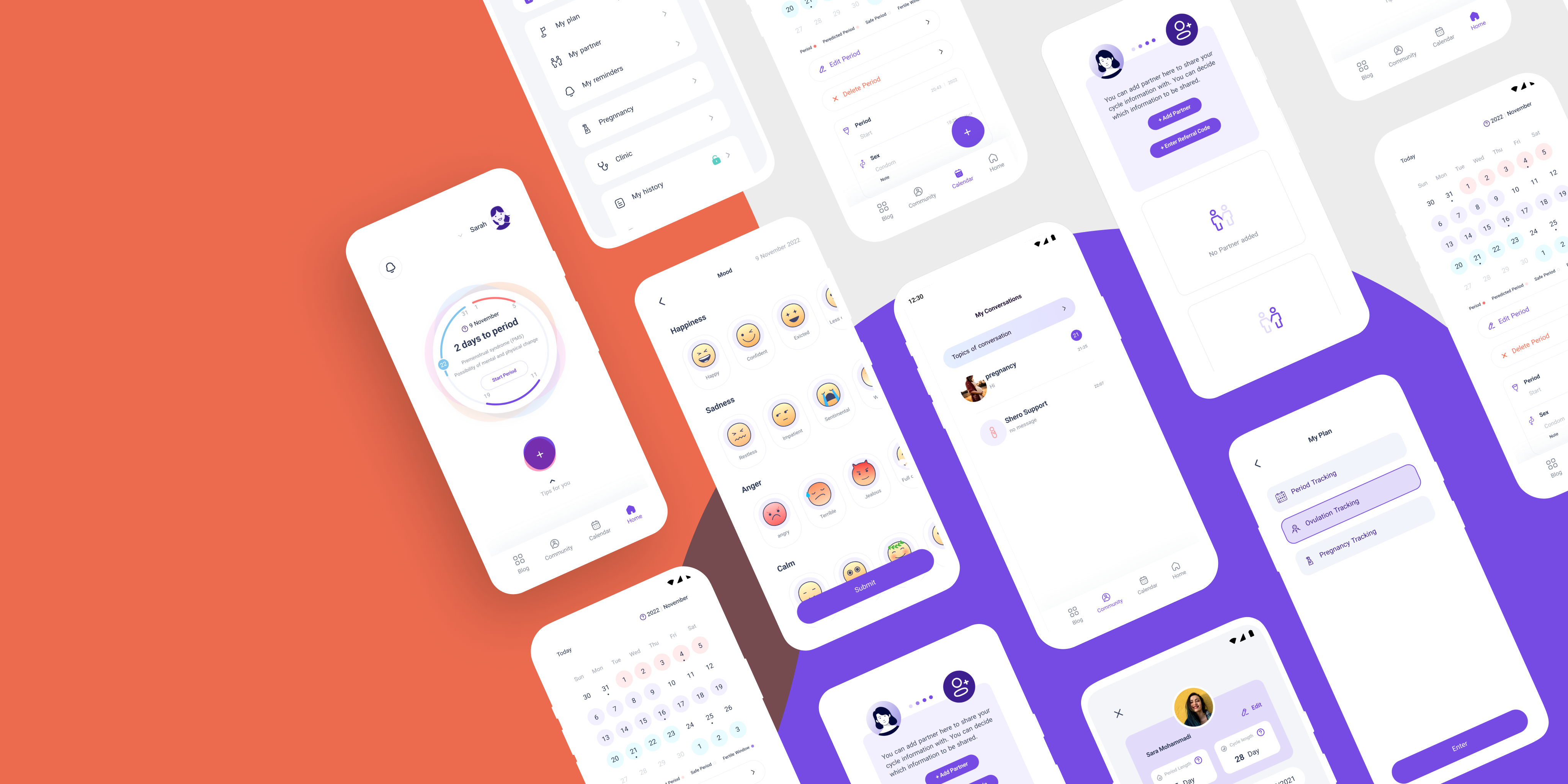 Empowering Women Through Cycle Knowledge - Femtech App Design appdesign cycletracking design dribbble femtech fertilityapp healthapp menstrualcycle moodtracker ovulationtracking periodicapp reproductivehealth tracker uidesign ux uxdesign womenindesign womenshealth