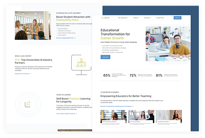 Landing Page for Learning Platform desktop dribble education figma homepage interface landing pae learning platform ui ui design userinterface visual design web websote