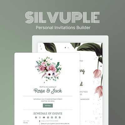 Silvuple Online Invitations SaaS ui wedding invitation wedding rsvp