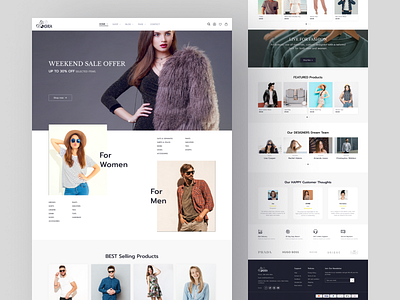 ORA- Fashion E-commerce Landing Page e commerce fashion ui uiux ux webdesign website