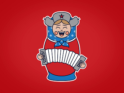 Illustration of Matryoshka doll fun illustration logotype matryoshka doll nesting doll russia sport sportbranding sportlogo