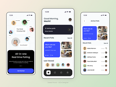 National poll application graphic design ui uiux userinterface ux