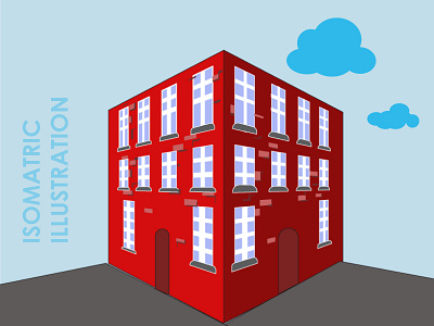 Isomatric building illustration. ai grapgic graphic design illustration social media