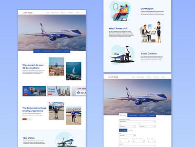 Flyairpeace.com - Landing Page Redesign web design