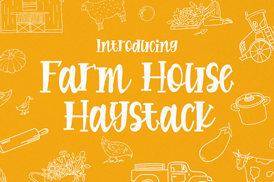 Farmhouse Haystack – Organic Font autumn branding charming countryside fall faming farmhouse fresh handcrafted harvest haystack local logo market organic produce ranch rustic sustainable texas