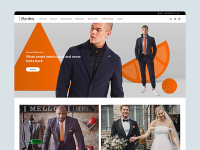 OwenScott | E-commerce Website Animation - Purchase Process animation bespoke tailor clean e commerce fashion huddersfield id30 modern online shopping orange owen scott responsive retail shopify sport suits ui ux website