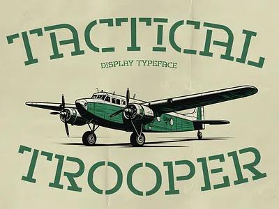 Tactical Trooper - Vintage Stencil Font airplane army camouflage crisp font graffiti military police professional retro sharp stencil typeface versatile vintage war