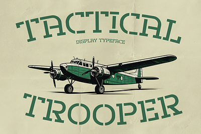 Tactical Trooper - Vintage Stencil Font airplane army camouflage crisp font graffiti military police professional retro sharp stencil typeface versatile vintage war