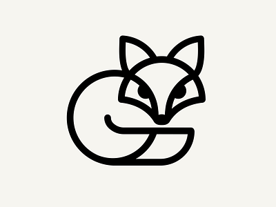 Fox Mark branding circle clean clever cute fox friendly geometry logo modern oneline simple smart