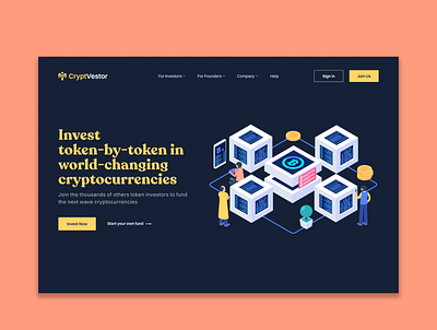 Crypto Investor - Landing Page cryptocurrency landing page mobile ui ui ux