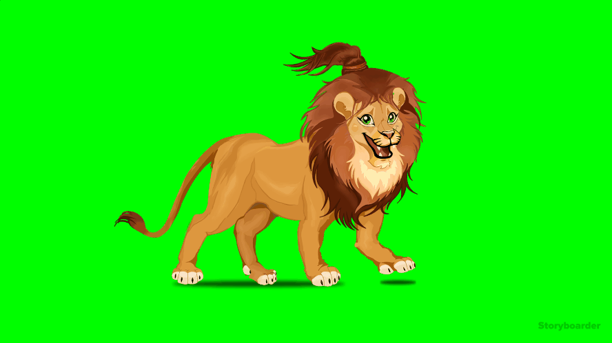 Walking lion 2d design animation character design graphic design