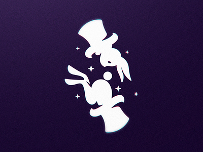 Bunny in The Hat bunny cute fantasy hat illustration logo magic magic trick magician portal puppy rabbit rabbit in the hat spell