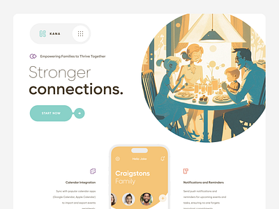 Family Planner Website design minimalism ui ux webdesign website
