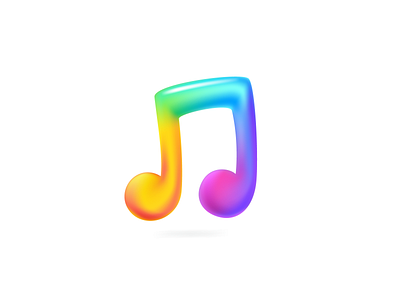Music note colorful design icon illustration logo mark multicolor music note rainbow ui