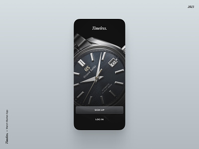 Watch Marketplace - Login Screen app bordeaux clean figma french designer login marketplace mobile signup simple time ui watch watches watchmaking