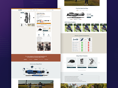 Sunday Golf design landing page shopify web design webflow