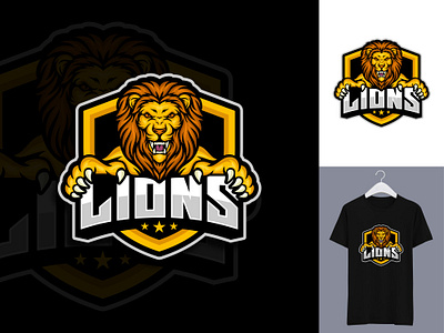 LIONS GAME character design graphic design illustration lion logo mascot vector