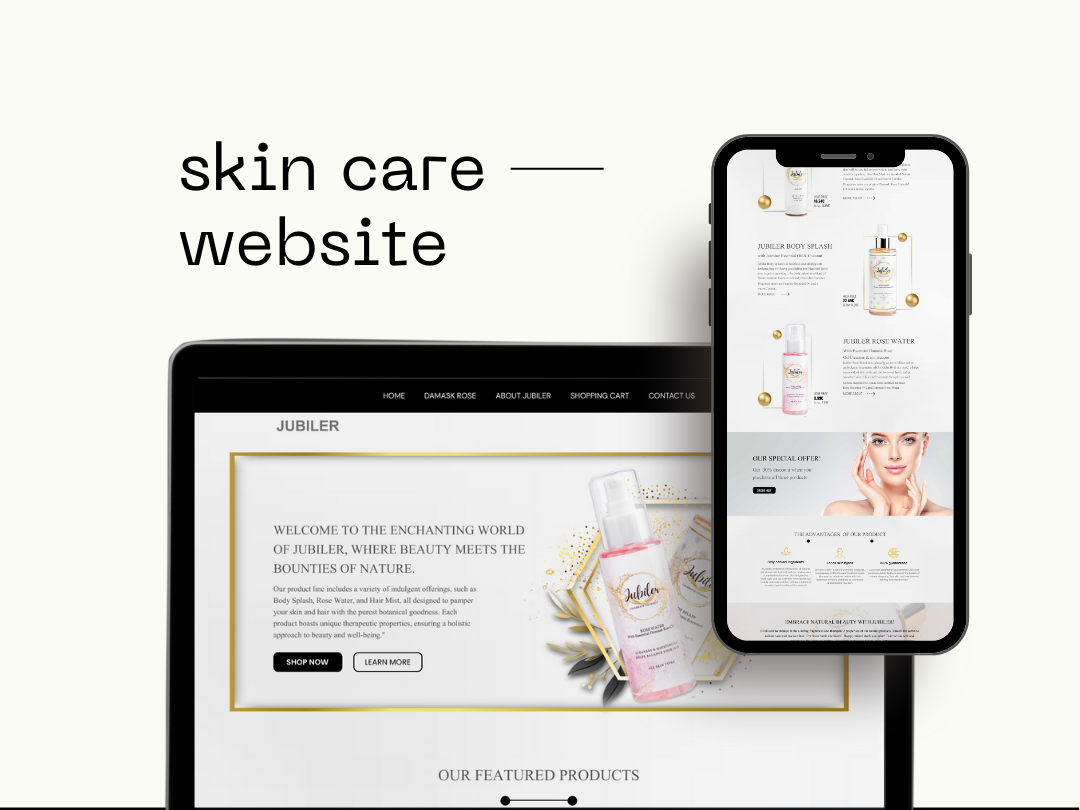 Skin Care Landing Page by Nabia Shakeel on Dribbble